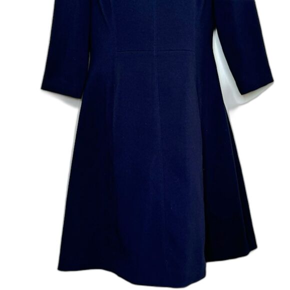 VINCE CAMUTO NAVY BLUE KNIT DRESS BACK ZIPPER SIZE 8 WITH POCKETS - Picture 5 of 11
